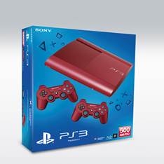 Consola Sony Ps3 500gb Garnet Red   Mando Ds3 Red